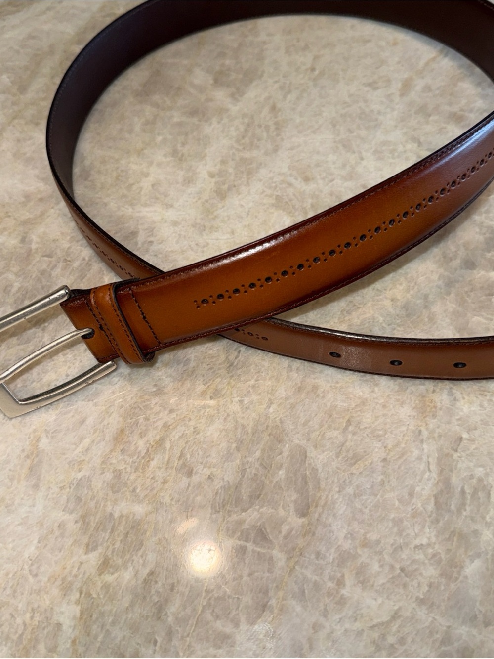 Allen Edmonds Manistee brogues Dress Belt Sz 38